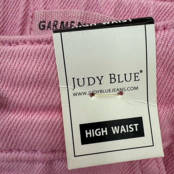 Judy Blue High Rise Garment Dyed Pink Denim Joggers Size - Picture 6 of 10